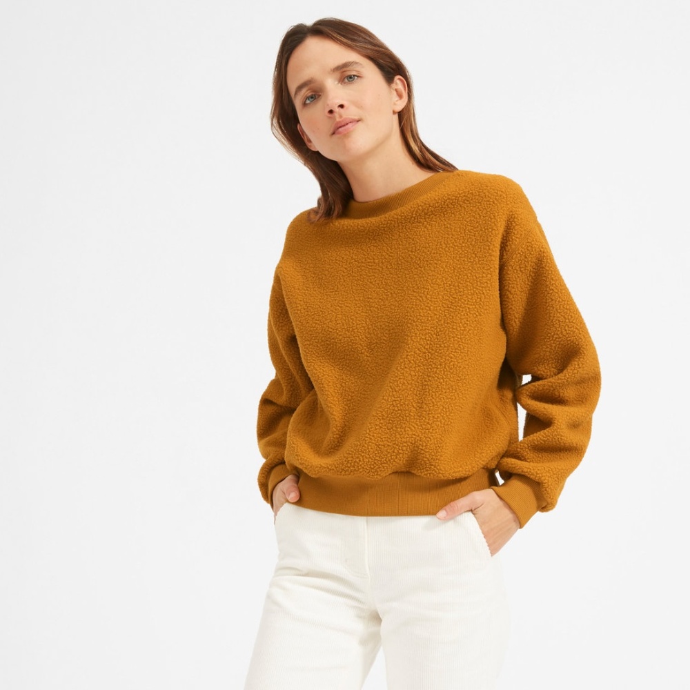 Everlane ReNew Fleece Sweatshirt, golden brown